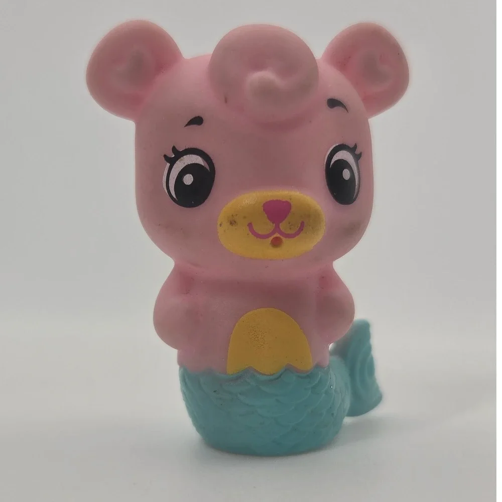 Barbie Mermaid Bear Figure Small Pink Fair Condition Preowned Toy